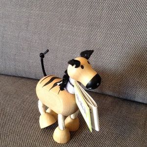 Wooden zebra toy