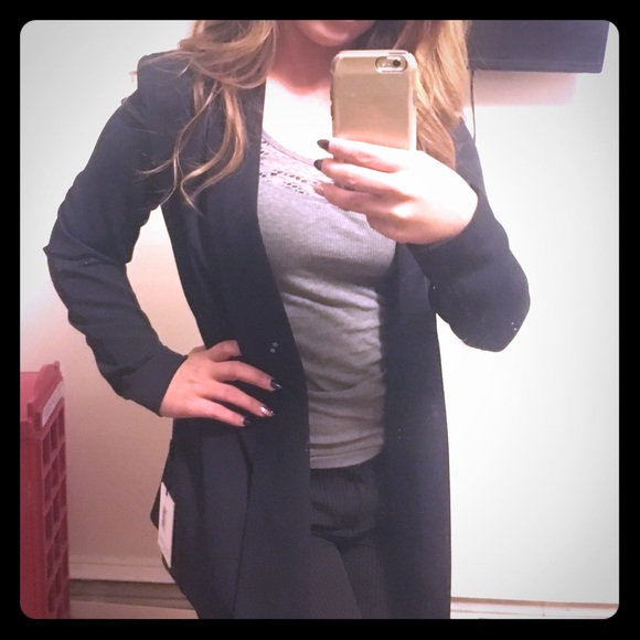 NWT - Calvin Klein - Long Black Jacket/Blazer - 2P
