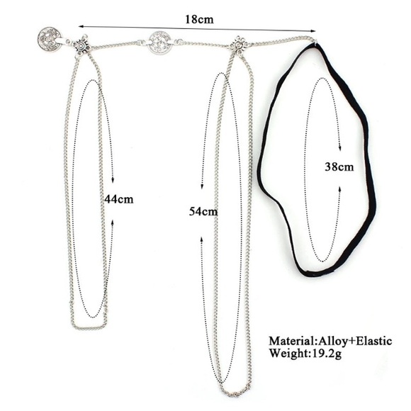 Silver Coin Boho Thigh Chain - Picture 2 of 3