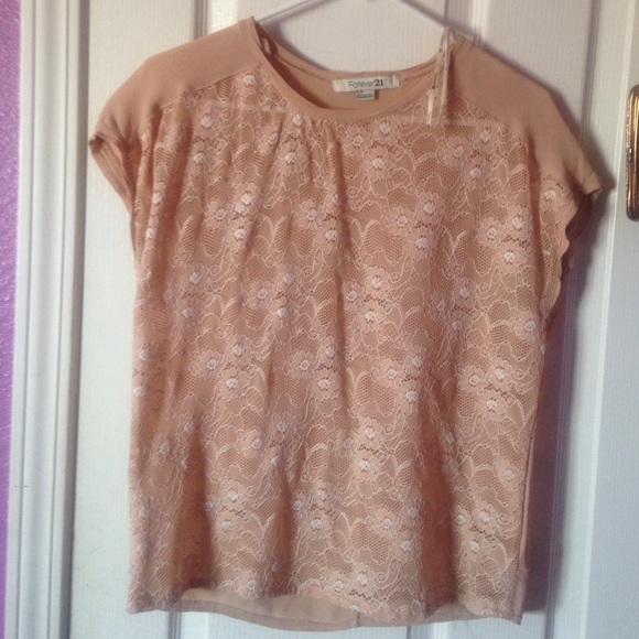 Pink mesh top