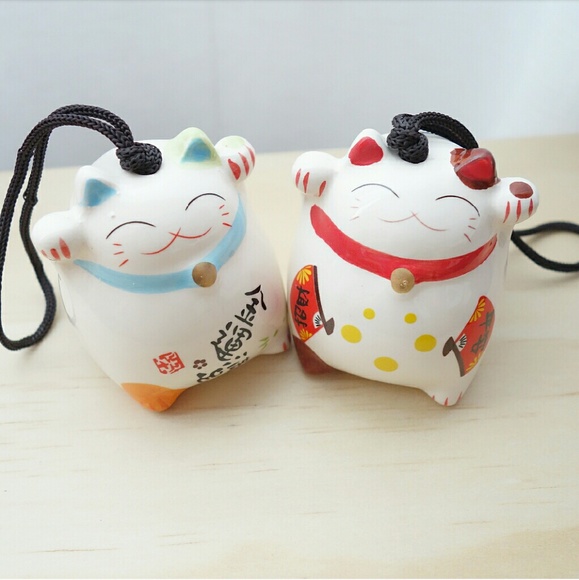 Lucky Cat Wind Chime Japan Kawaii Anime - Picture 2 of 4