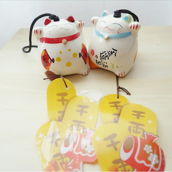 Lucky Cat Wind Chime Japan Kawaii Anime - Picture 4 of 4