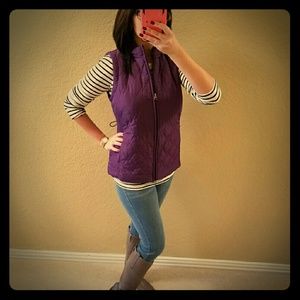 Purple quilted vest