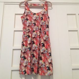 Lush watercolor print dress- Size Medium