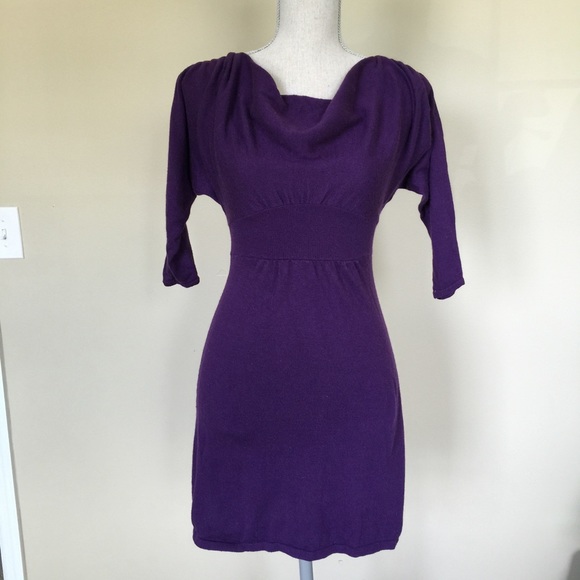 Express sweater dress, purple, XS