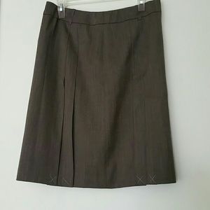 Ann Taylor Loft brown & tan skirt with belt