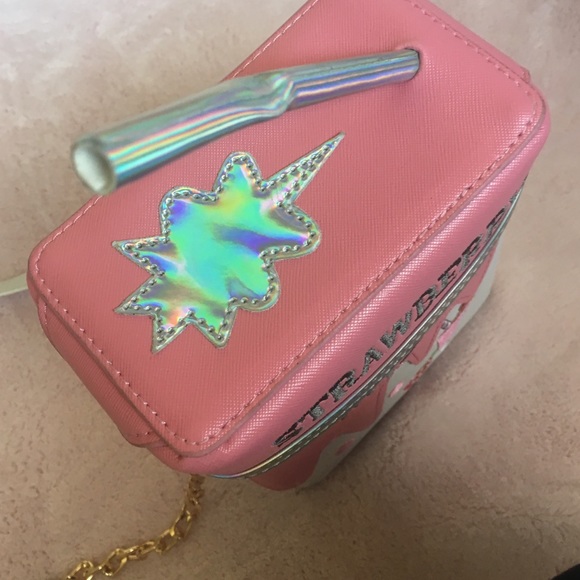 Last 1. Strawberry Milk Crossbody Bag - Picture 3 of 4