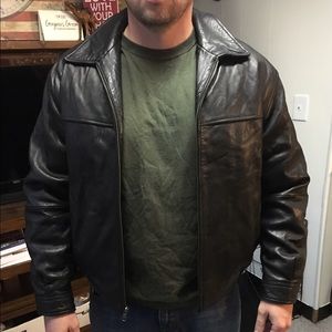 boston harbor mens leather jacket