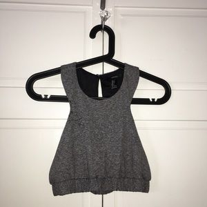Black and gray crop top