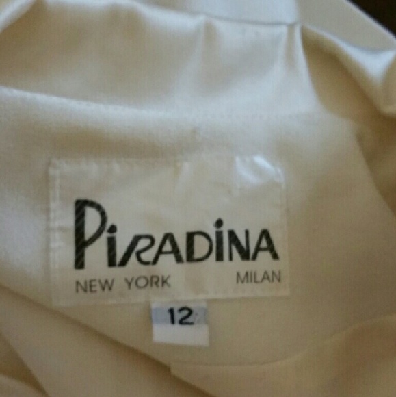 Piradina sz12 ivory tux jacket, satin trim - Picture 4 of 4