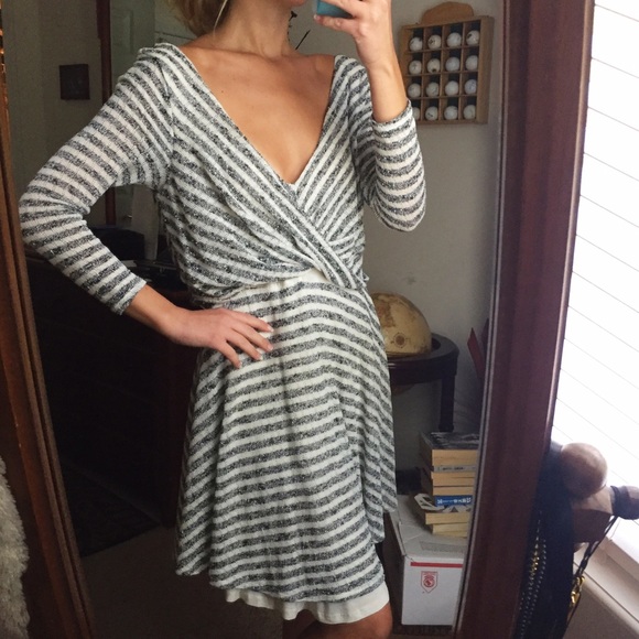 Free People Maverick Gray Mini Dress