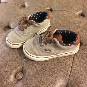 Toddler Gray & Brown Vans - US Toddler 6.5