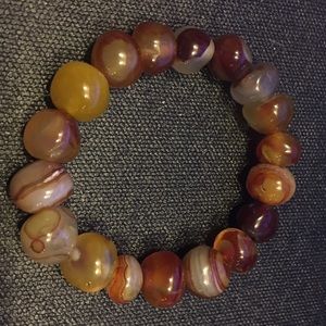 Agate natural healing stone beaded bracelet