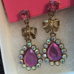 Betsey Johnson drop post earrings