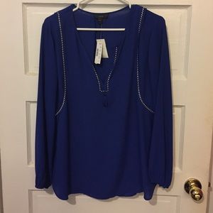 NWT J. Crew royal blue blouse size 10