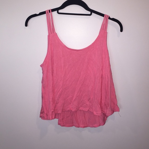 Pink flowy crop top