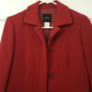 J. CREW cranberry wool coat