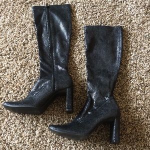 $129 CHINESE LAUNDRY Heel Black Boots - NEW 6 1/2