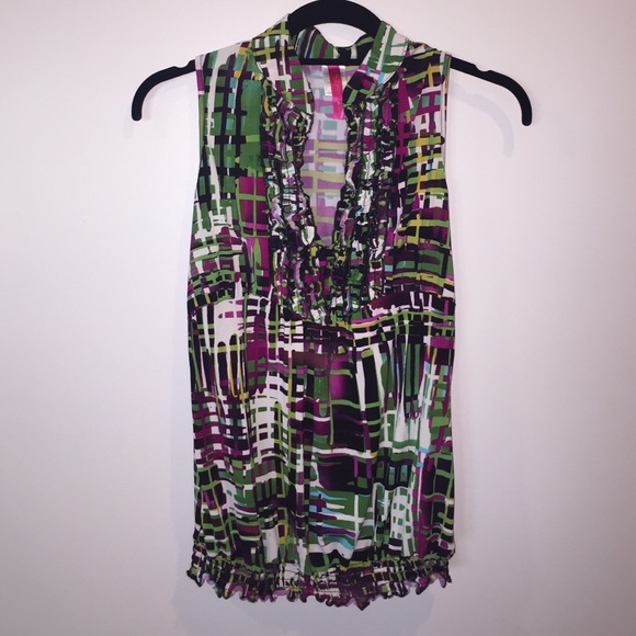 Colorful deep cut tank