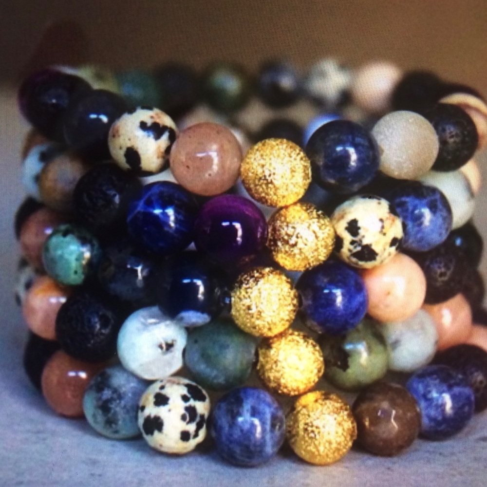 Oil diffusing bracelets.
