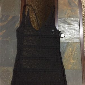 Black lace Express top