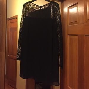 Long sleeve black dress