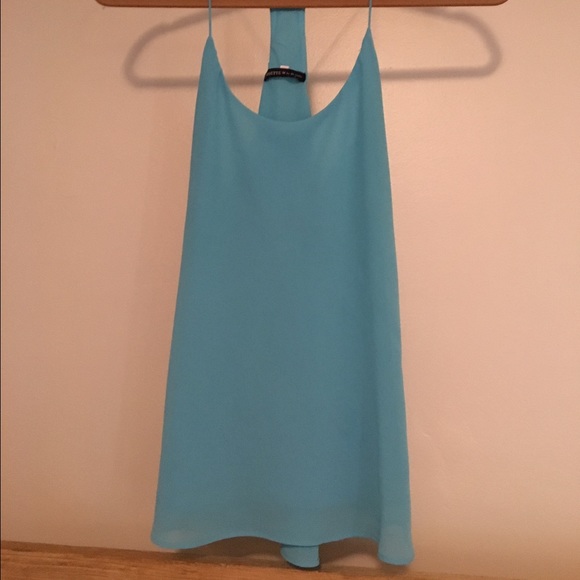Light Blue Rosette Modcloth Tank Top
