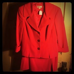 BEBE red mini skirt suit