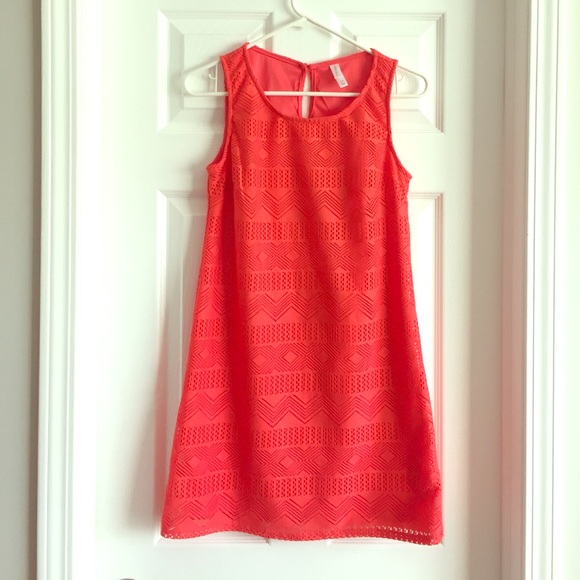 Coral a-line dress