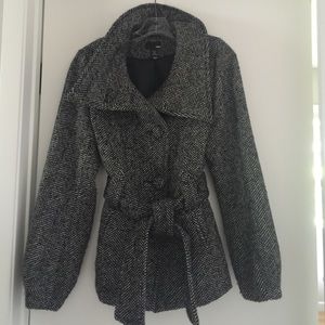 H&M Grey and black tweed jacket.