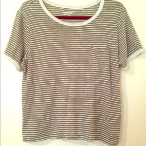 Striped Army Green Top