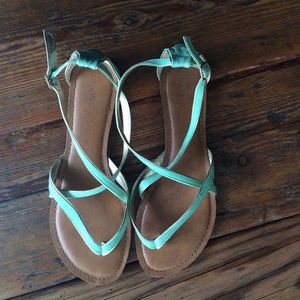 Merona mint green summer sandals.