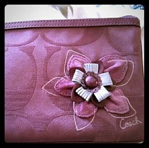 Gorgeous plum purple Coach wristlet