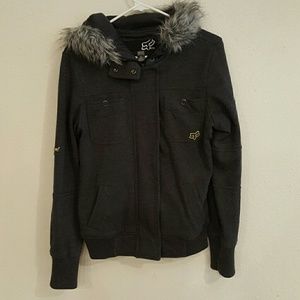 Fox fur hood jacket