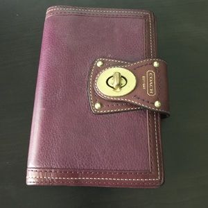 Coach leather planner