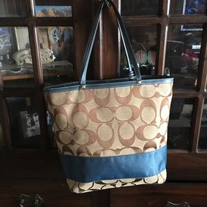 Coach Signature Reversible Tote