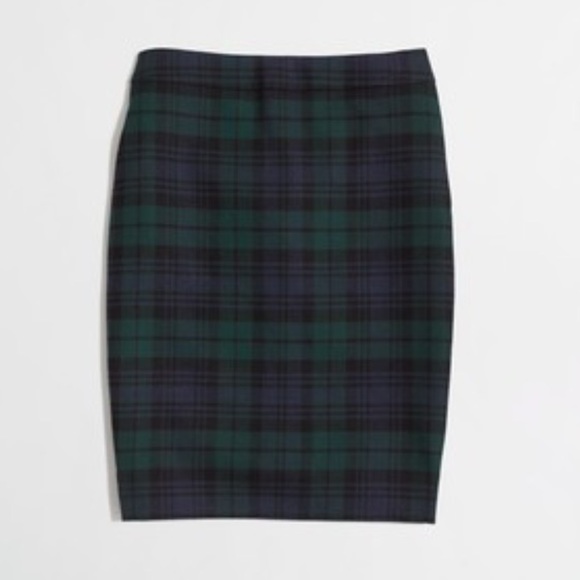 J.Crew Factory Blackwatch Plaid No. 2 Pencil Skirt