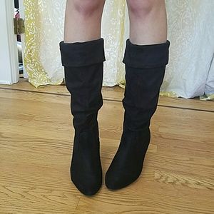Suede Slouch Boots