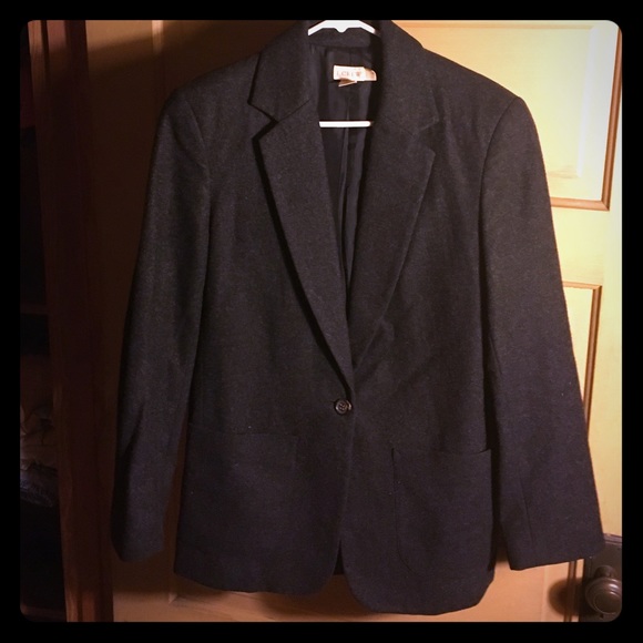 J. Crew charcoal grey wool blend blazer
