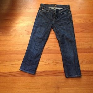 7 For All Mankind Crop/Capri Mia denim blue jeans