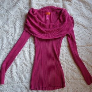 Pink Cowl Neck Sweater