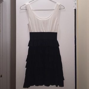 White and Black Dress