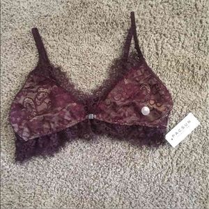 SOLD NWT medium burgundy bralette