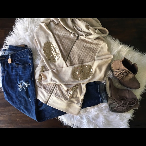 Miss Me zip up sweater