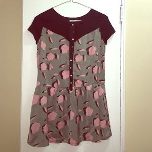 Kimchi Blue Gray and Pink Dress