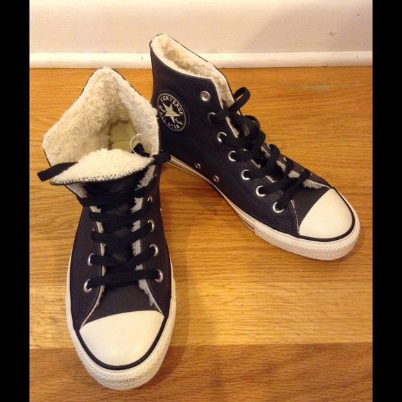 Converse Leather Shearling All Star - Picture 3 of 4