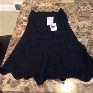 Free People Knit Black Skirt