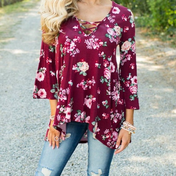 Beau Bergundy Top
