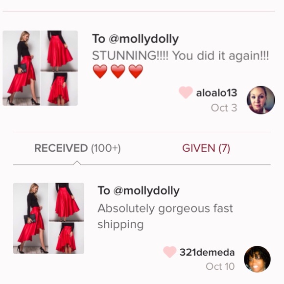 ❣️LAST!!❣️Beautiful red full high low swing skirt - Picture 3 of 3