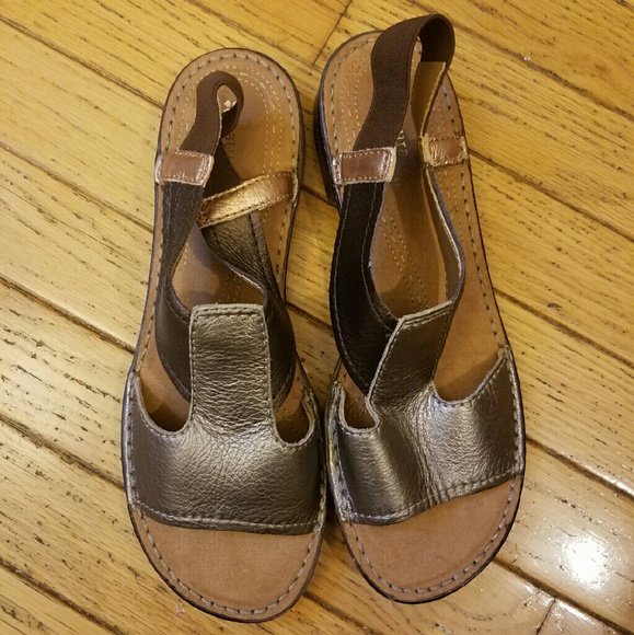 Metallic sandals